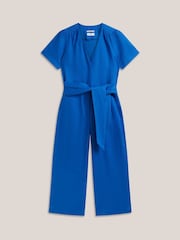 Hobbs Sapphire Blue Evie Linen Jumpsuit - Image 4 of 4