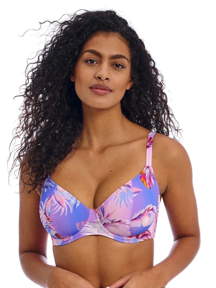 Freya Purple Cassis Miami Sunset Underwire Plunge Bikini Top - Image 1 of 4