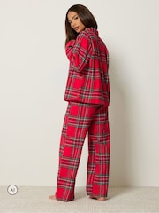 PixieGirl Petite Red Check Long Sleeve Cotton Pyjamas Set - Image 3 of 6