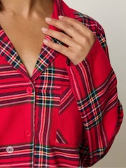PixieGirl Petite Red Check Long Sleeve Cotton Pyjamas Set - Image 4 of 6