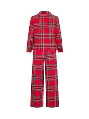 PixieGirl Petite Red Check Long Sleeve Cotton Pyjamas Set - Image 6 of 6