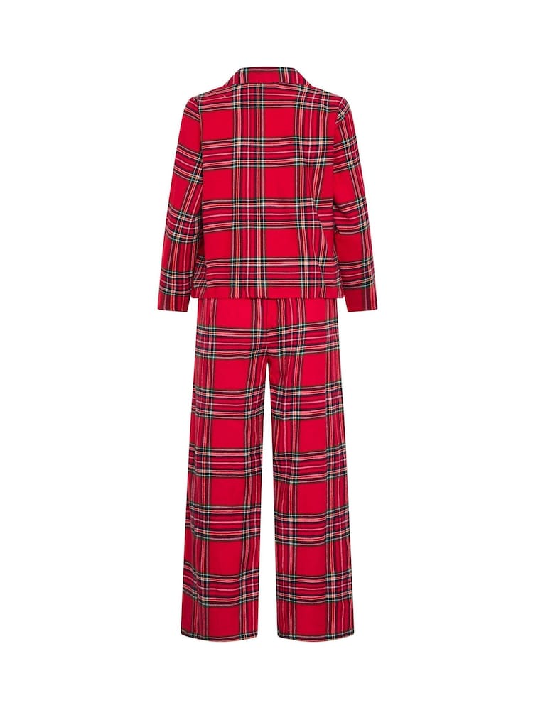 PixieGirl Petite Red Check Long Sleeve Cotton Pyjamas Set - Image 6 of 6 PixieGirl Petite Red Check Long Sleeve Cotton Pyjamas Set - Image 6 of 6