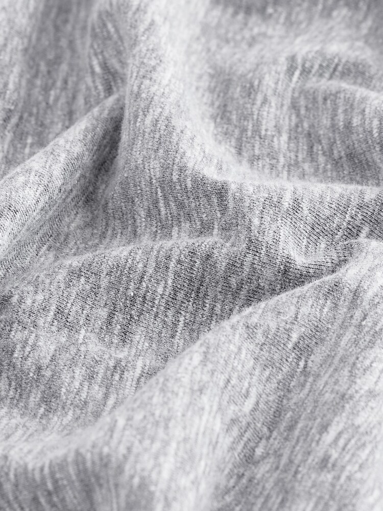 Grey Wide Neck Cap Sleeve Slub T-Shirt - Image 7 of 7