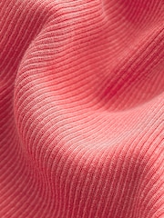 Red Premium Ribbed Scoop Tank Vest Sleeveless Top - Image 6 of 6