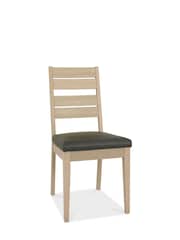 Bentley Designs Natural Set Of 2 Oakham Faux Leather Dining Chairs - Image 3 of 5