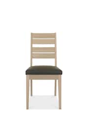 Bentley Designs Natural Set Of 2 Oakham Faux Leather Dining Chairs - Image 4 of 5