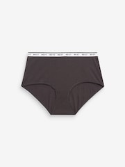 Pink/Purple Check Midi Cotton Rich Logo Knickers 4 Pack - Image 3 of 8