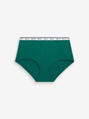 Pink/Purple Check Midi Cotton Rich Logo Knickers 4 Pack - Image 5 of 8