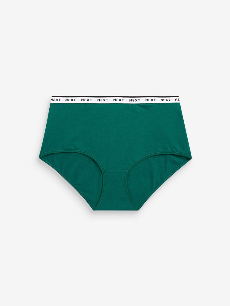 Pink/Purple Check Midi Cotton Rich Logo Knickers 4 Pack - Image 5 of 8
