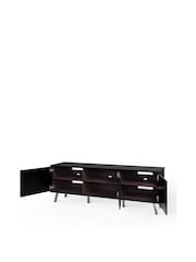 Frank Olsen Black Elevate Smart LED TV Stand - Image 8 of 12