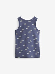 Neutral Cars 100% Cotton Printed Vests 3 Pack (1.5-8yrs) - Image 5 of 6