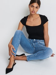 Mid Blue Low Skinny Jeans - Image 1 of 7