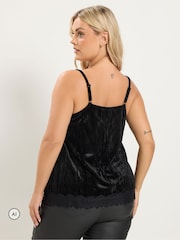 Велюровый топ с кружевной отделкой Yours Curve - Изображение 3 6