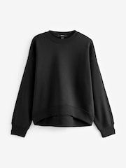 Black Heavyweight Soft Touch Crew Neck Sweatshirt - Image 4 of 5