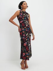 River Island Black Sleeveless Boutique Icon Maxi Dress - Image 1 of 4