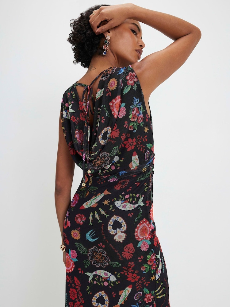 River Island Black Sleeveless Boutique Icon Maxi Dress - Image 4 of 4