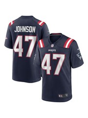 Nike Blue NFL New England Patriots Game Team Colour Jersey - Jakob Johnson - Image 1 of 3