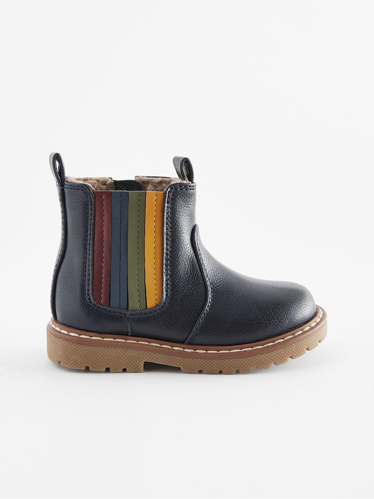 Regenbogenstreifen, Marineblau - Chelsea Boots - Bild 2 von 5