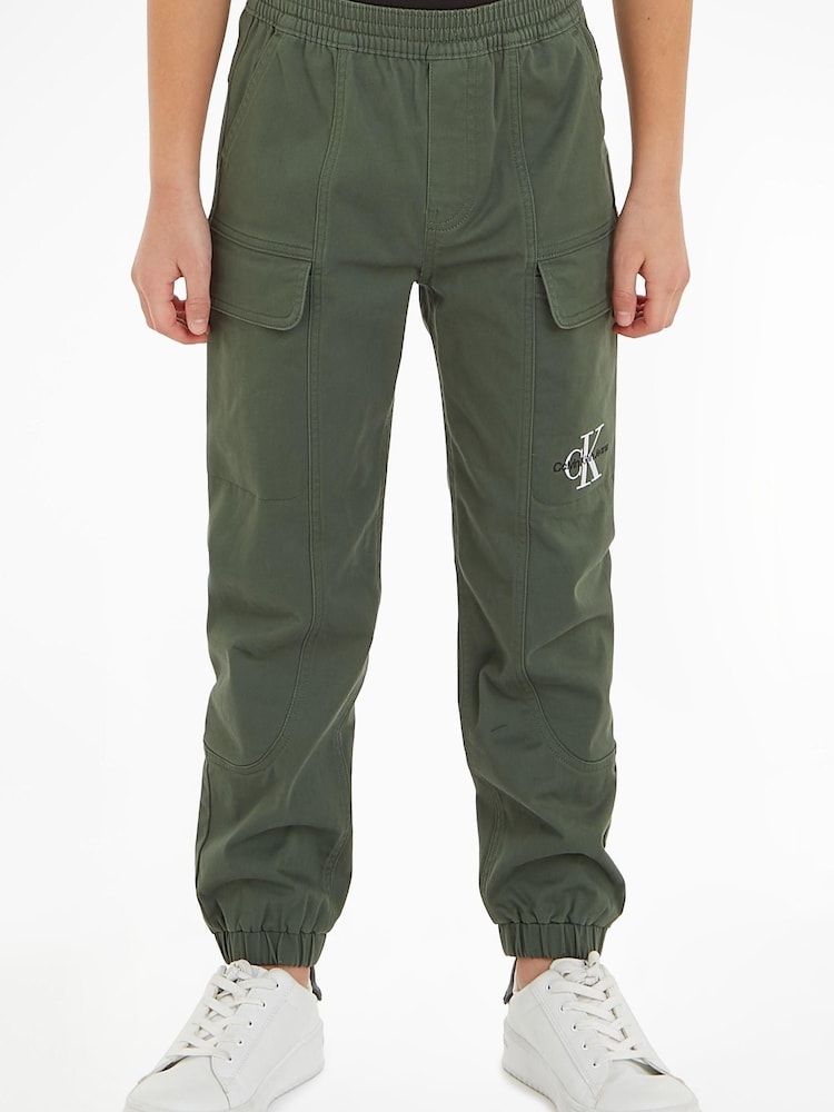 Calvin Klein Kids Green Cargo Joggers - Image 1 of 6