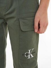 Calvin Klein Kids Green Cargo Joggers - Image 3 of 6
