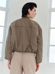 Maulwurfbraun - Jacke im Bomber-Stil - Bild 4 von 7