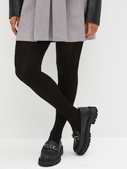 Black Patterned Tights 1 Pack - Image 1 of 2