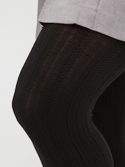 Black Patterned Tights 1 Pack - Image 2 of 2