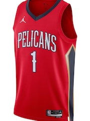 Nike Red New Orleans Pelicans Jordan Statement Edition Swingman Jersey - Zion Williamson Unisex - Image 2 of 3