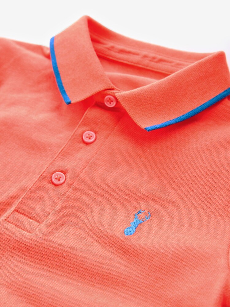 Orange Fluro Short Sleeve Polo Shirt (3-16yrs) - Image 3 of 3