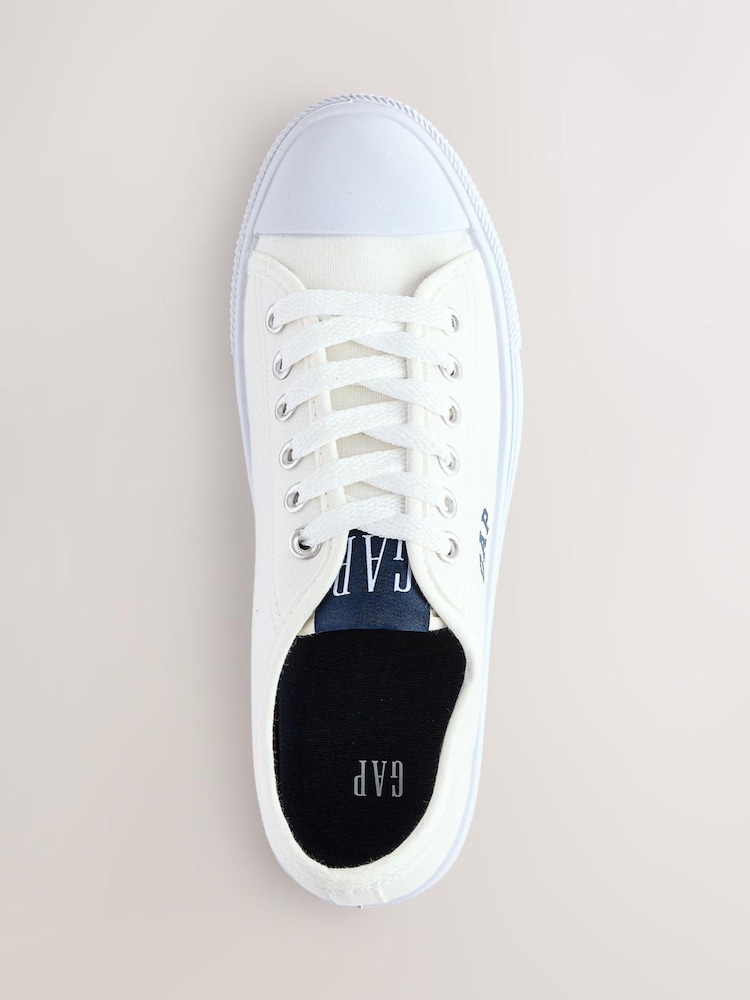 Gap White Houston Low Top Canvas Trainers - Image 3 of 5