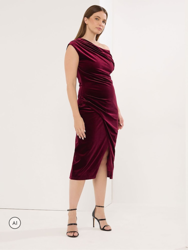 Star by Julien MacDonald Red Draped Dress - Image 2 of 5 Star by Julien MacDonald Red Draped Dress - Image 2 of 5