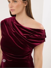 Star by Julien MacDonald Red Draped Dress - Image 3 of 5