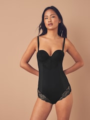 Black Firm Tummy Control Cupped Lace Body - Image 2 of 7