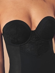 Black Firm Tummy Control Cupped Lace Body - Image 5 of 7