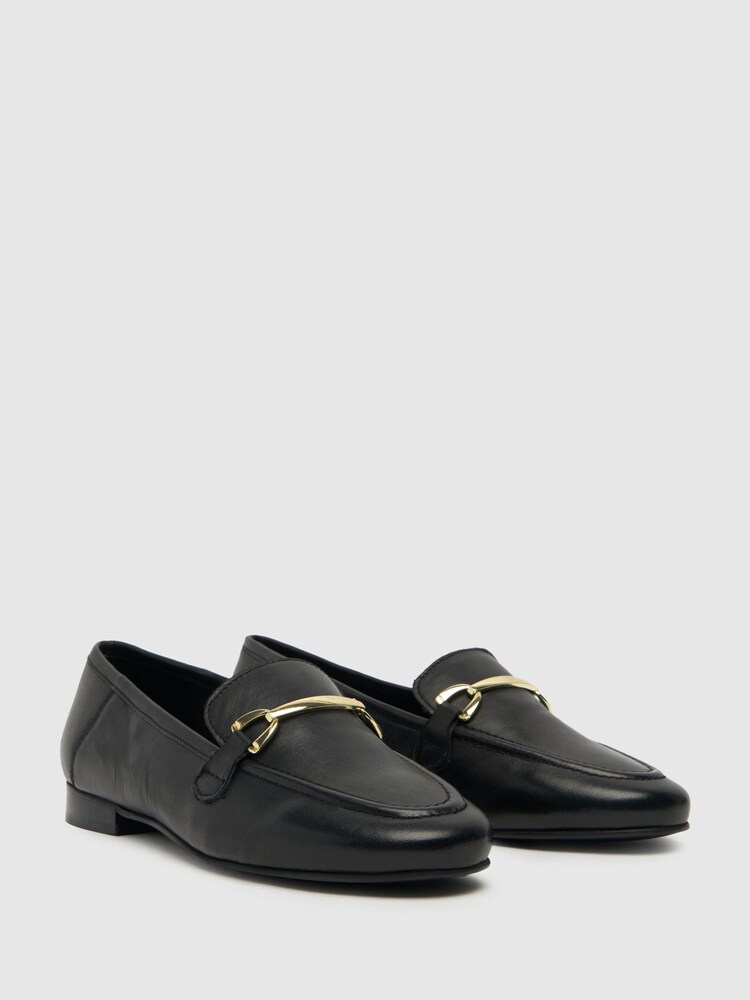Schuh Liliane Leather Snaffle Loafers - Image 2 of 4
