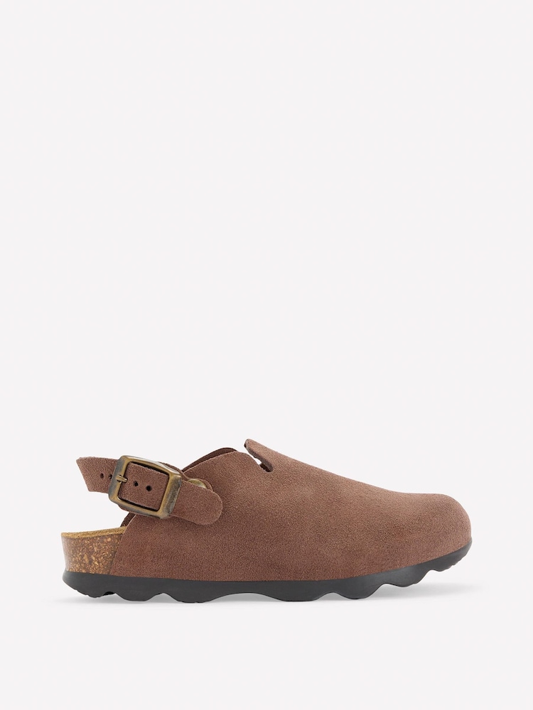 Boden Brown Suede Clogs - Image 1 of 3