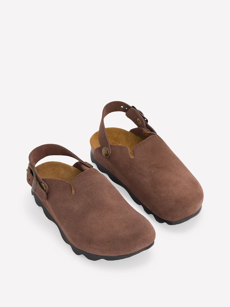 Boden Brown Suede Clogs - Image 2 of 3