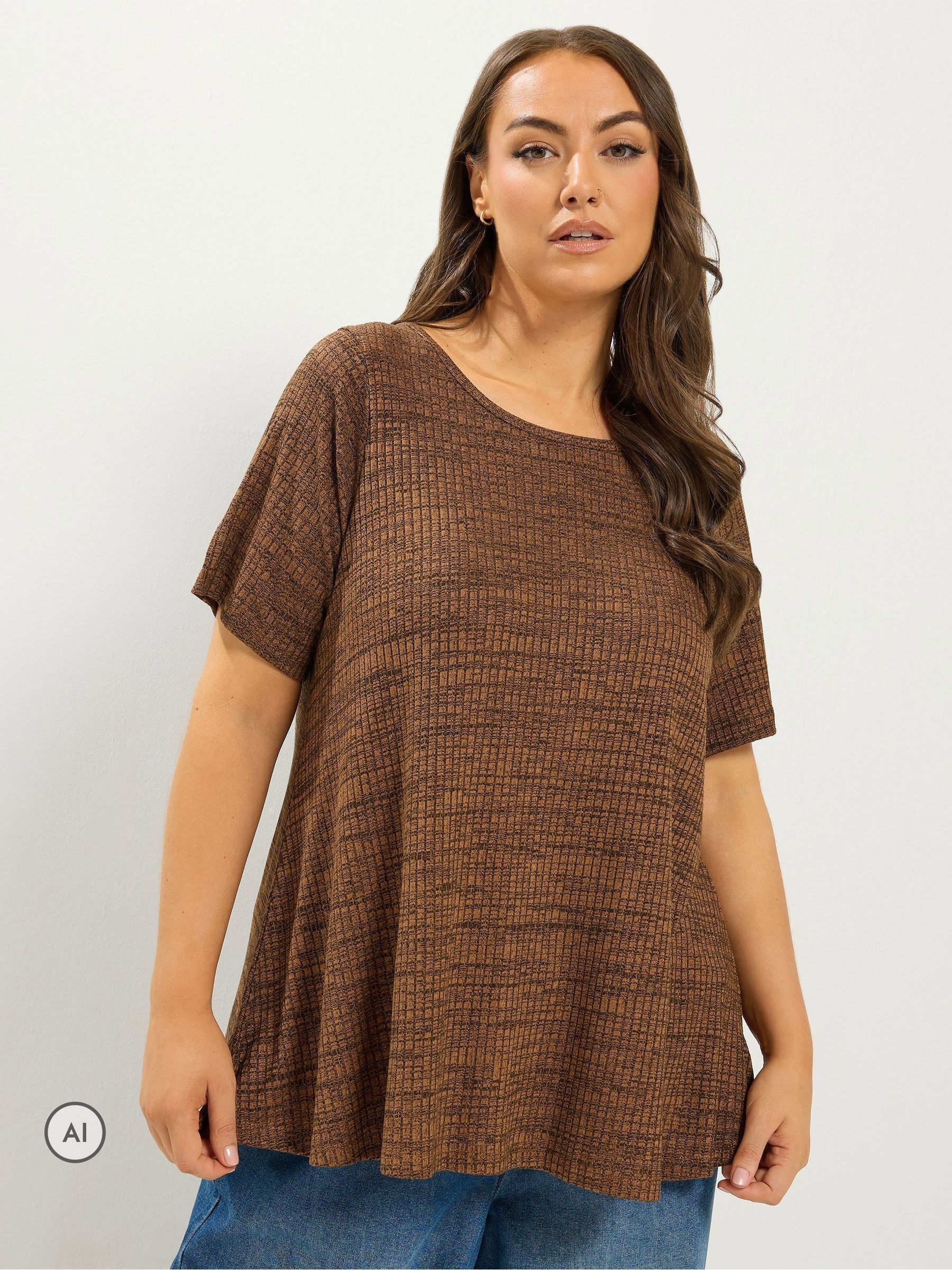 Yours Women's Orange Curve Soft Touch T-Shirt - Image 3