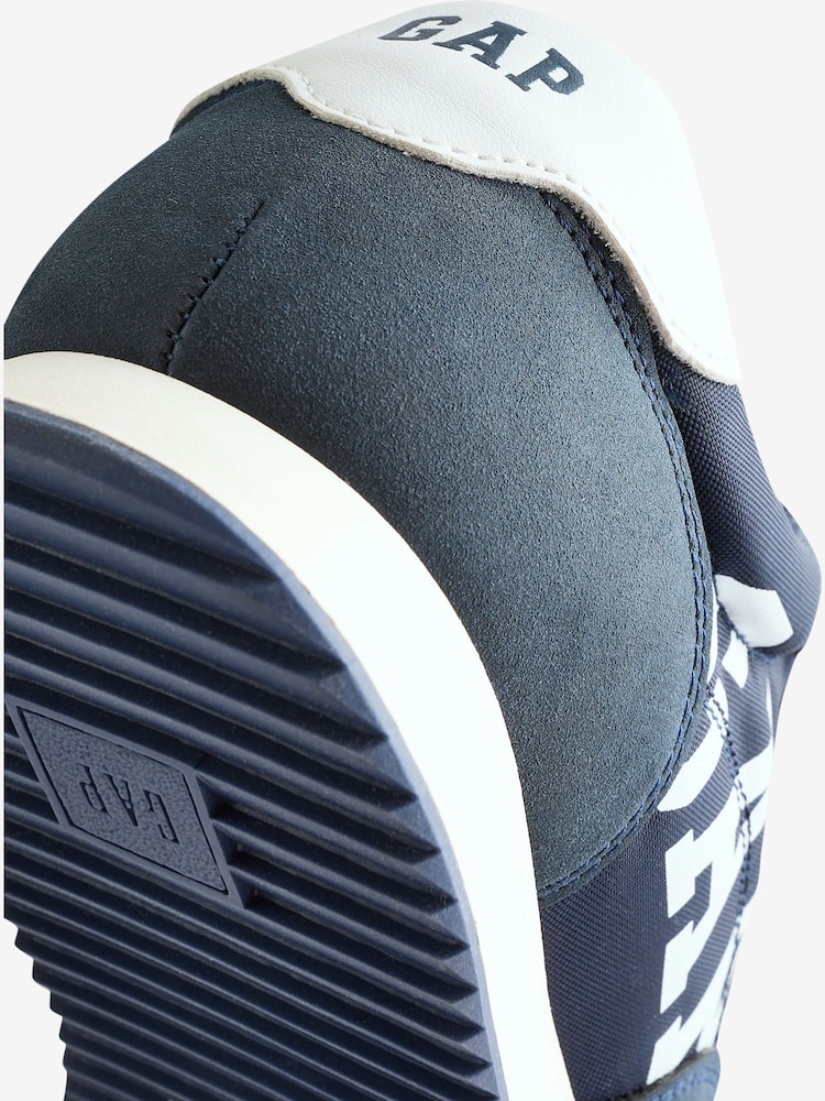 Gap Navy Blue Nashville Nylon Runner Logo Trainers - Image 5 of 5