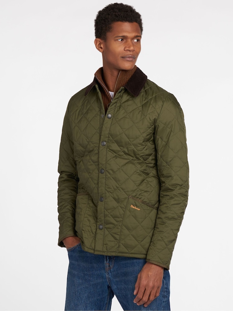 Khaki - Pikowana kurtka Barbour® Heritage Liddesdale o dopasowanym kroju - Image 3 of 10