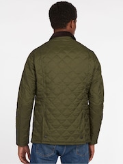 Barbour® Khaki Green Heritage Liddesdale Slim Fit Quilted Jacket - Image 4 of 10