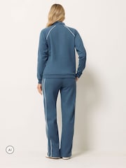 Long Tall Sally Blue Pipe Detail Sweatshirt & Wide Leg Joggers - Image 3 of 6