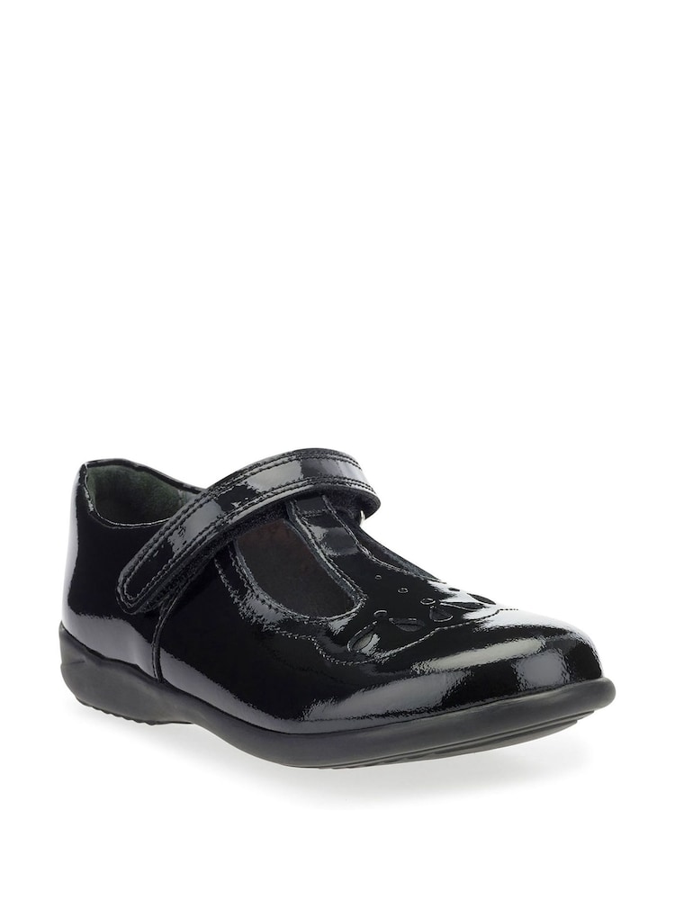 Start-Rite Poppy Black Patent Leather T Bar School Shoes - Image 5 of 8