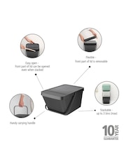 Brabantia Grey Stackable Sort & Go Bin - Image 6 of 6