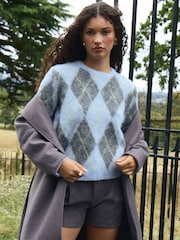 Pull Threadbare argyle à Col rond - Image 1 de 4