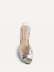 Linzi Silver Socialite Strappy Platform Heeled Sandals - Image 4 of 5