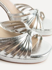 Linzi Silver Socialite Strappy Platform Heeled Sandals - Image 5 of 5