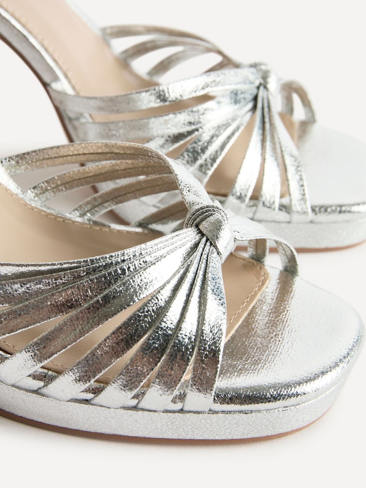 Linzi Silver Socialite Strappy Platform Heeled Sandals - Image 5 of 5 Linzi Silver Socialite Strappy Platform Heeled Sandals - Image 5 of 5