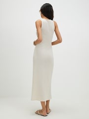 River Island White Sleeveless 3D Flower Midi Dress - Image 2 of 4