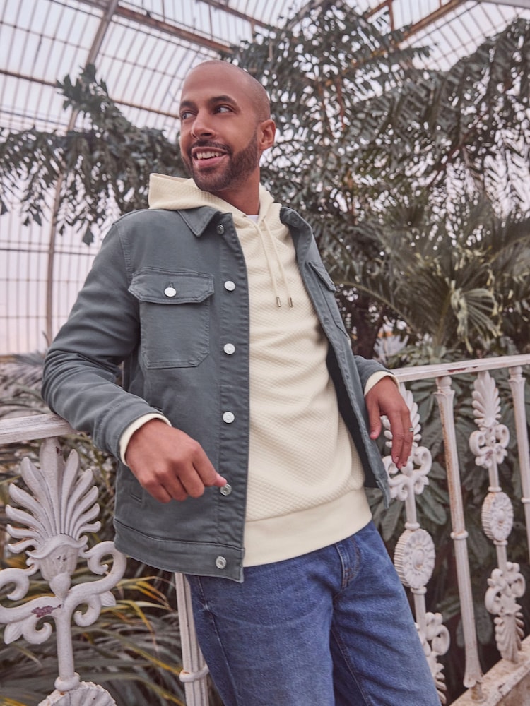 Blue Denim Trucker Jacket - Image 1 of 10